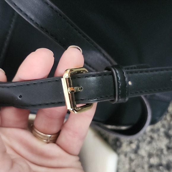 Anne Klein Off The Grid Black Faux Leather Backpack - Picture 6 of 16